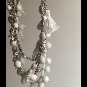 Ann Taylor necklace beaded tassel necklace